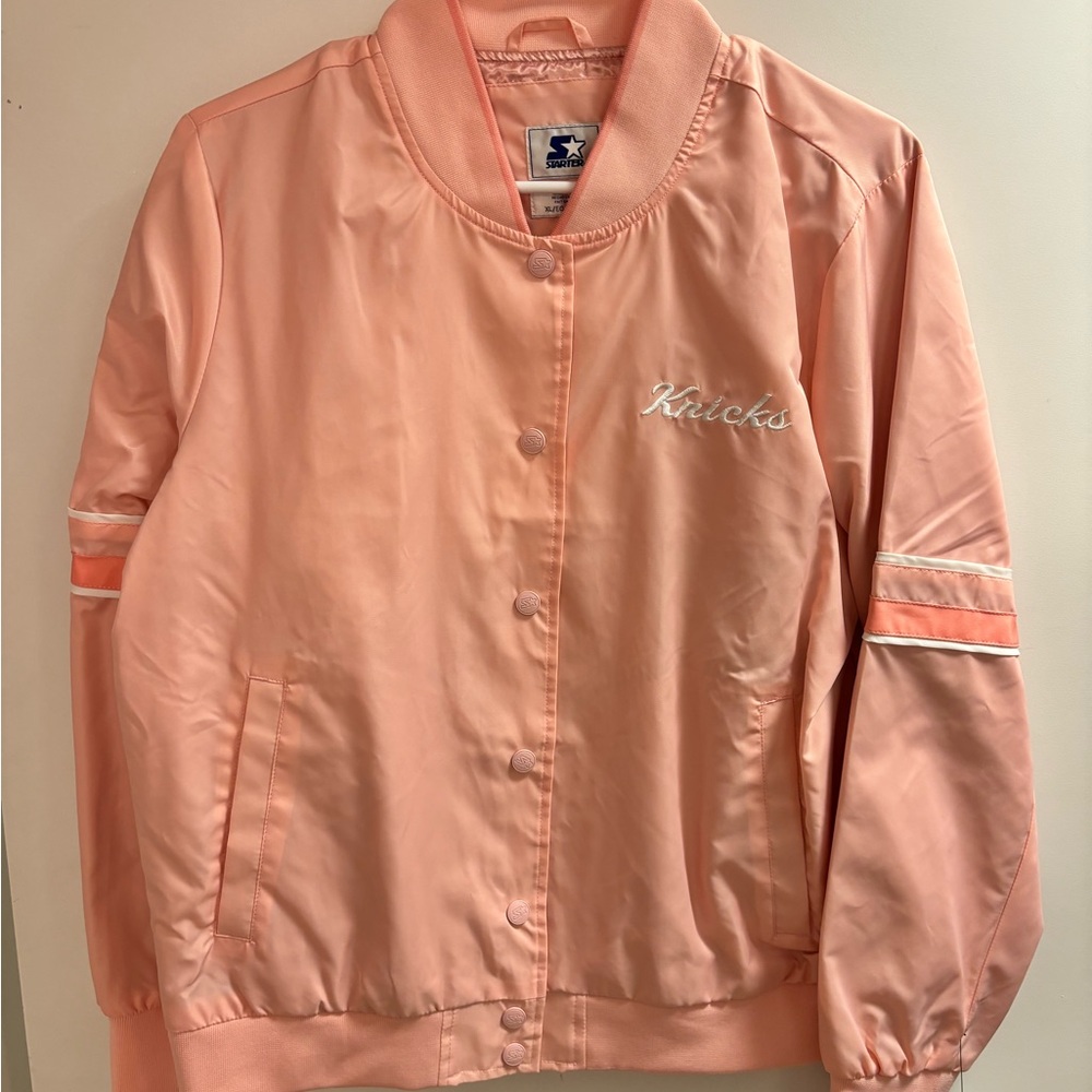 STARTER Women's Peach Varsity Jacket